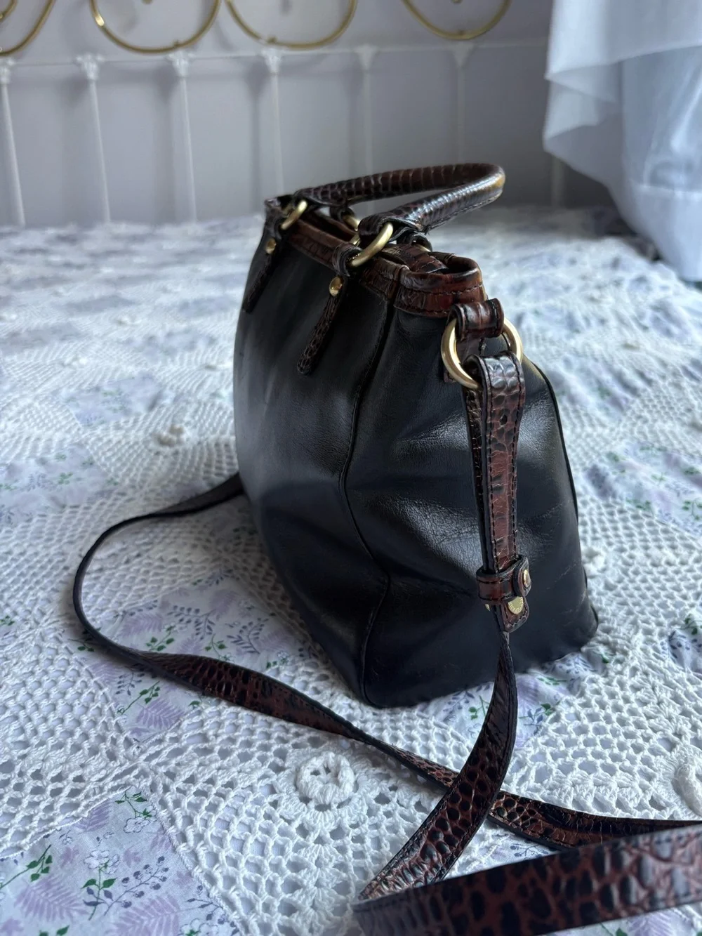 Vintage Brahmin Mini Asher satchel